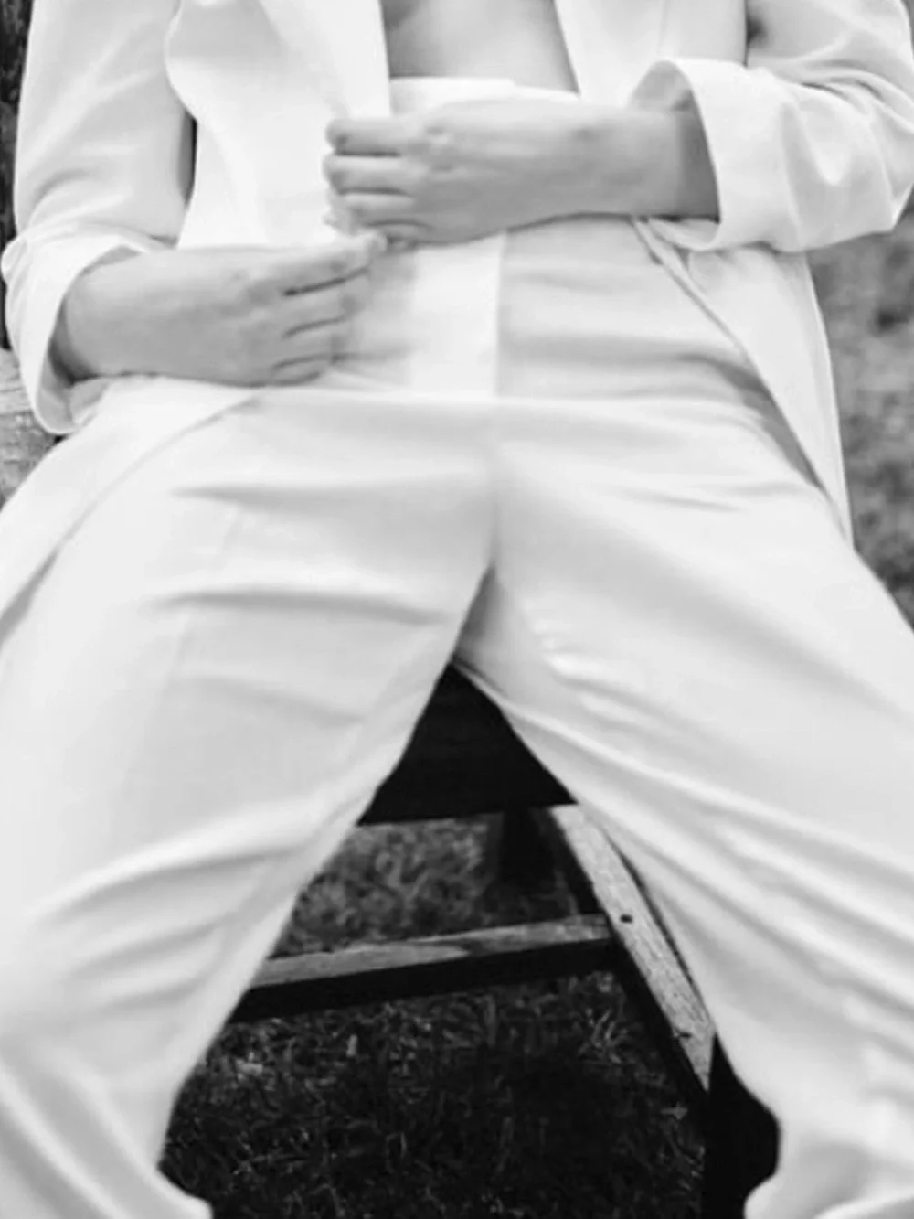 ZARA TURNED UP CUFF LINEN BLEND PANTS